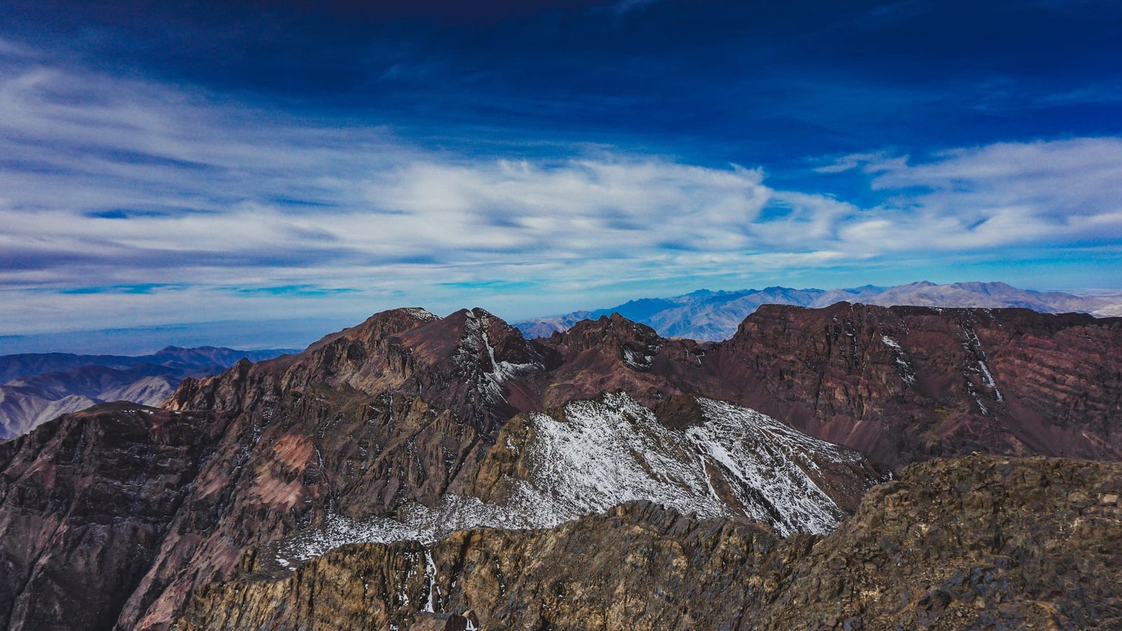 Les sommets du Haut Atlas, autour du Toubkal
